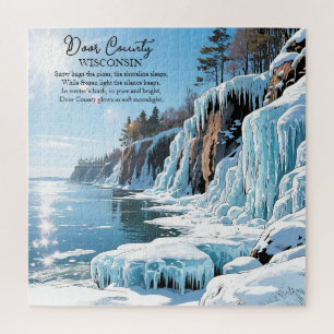 Door County Wisconsin Winter Poem Jigsaw Puzzle