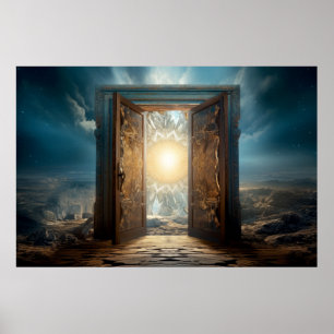 Door Gate Otherworldly Dimension Fantastic Art Poster