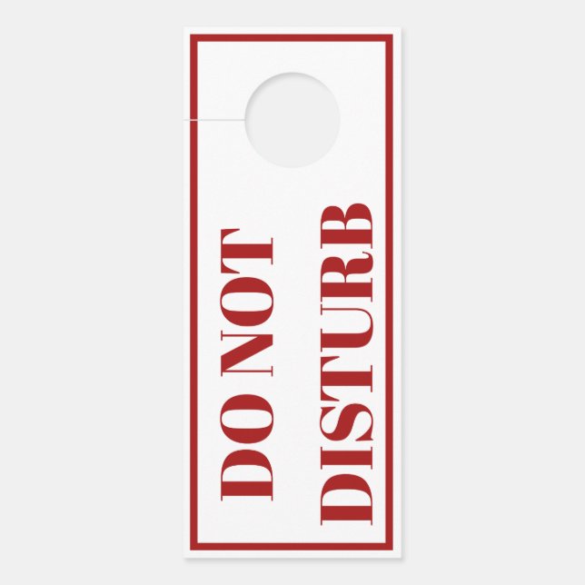 Door handle Hanging Sign - Do Not Disturb (Front)
