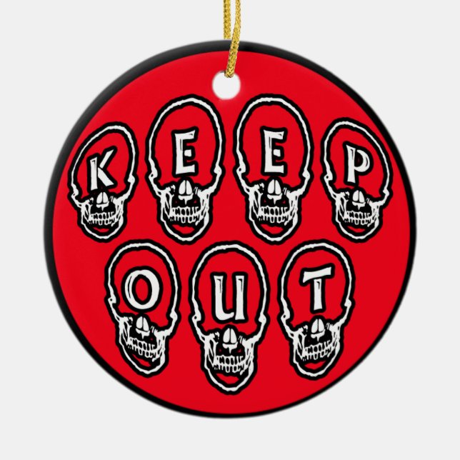 Door Hanger for Teen's Room Ceramic Ornament (Front)