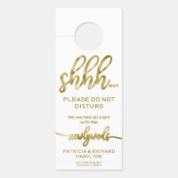 Door Hanger Wedding Do Not Disturb Sign