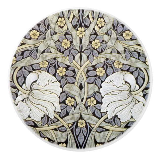 Door Knobs - Floral Arts and Crafts Period (Front)