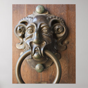 Door knocker at the Neue Residenz Poster