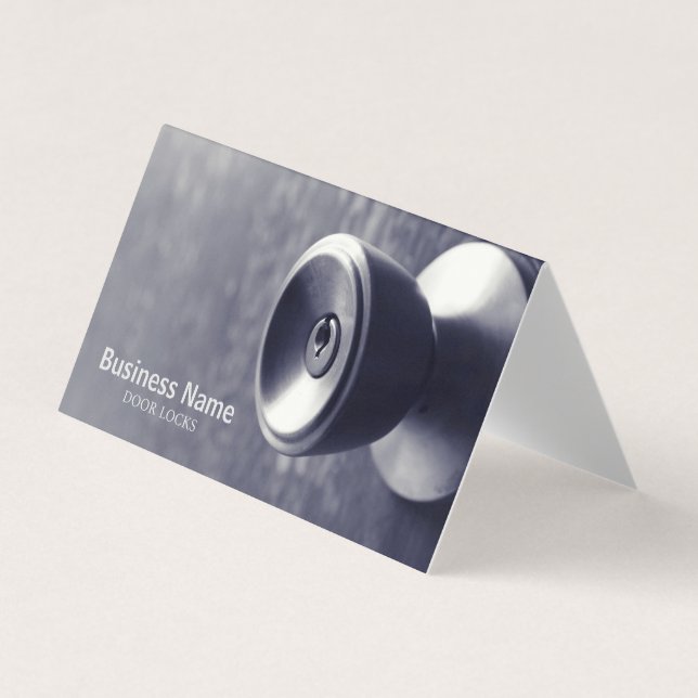 door locks business business card (Front)