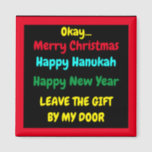 Door Magnet Holiday Bah Humbug Funny Colourful<br><div class="desc">We all know people that really don't like people coming over unannounced so I've created the "bah humbug" magnetic door note. Guaranteed to either make them laugh or they'll get the hint. I really love this magnet. Wishing you all a very Blessed holiday season and we all should remember that...</div>