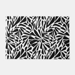 Door Mat Abstract modern seamless monochrome flora