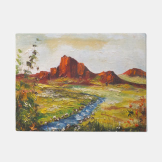 Door Mat Ann Hayes Painting Red Rock Canyan