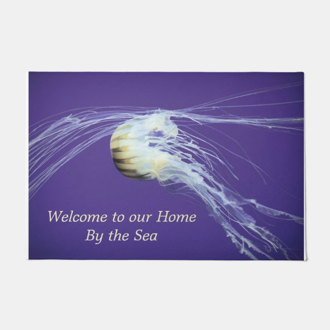 Door Mat for a Home by the Sea Jellyfish (Front)