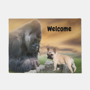 door mat French bulldogge