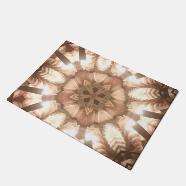 Door Mat, Lit Merry Christmas Tree Lights Doormat (Angled)