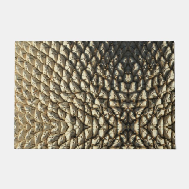 Door Mat - Sunflower Seeds in Pattern (Front)