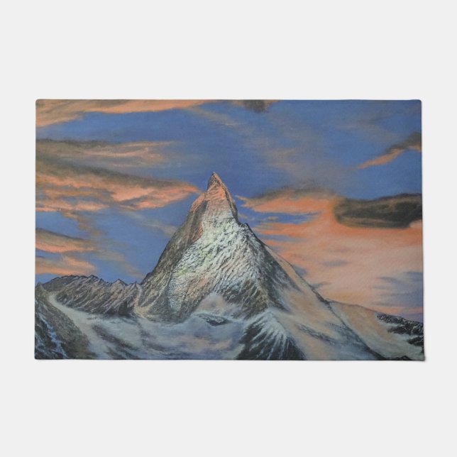 Door Mat - "The Matterhorn At Sunset" (Front)