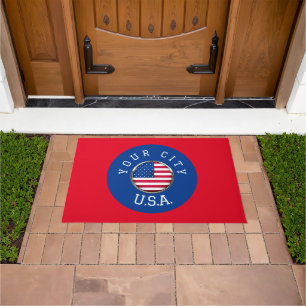 Door Mat - USA Personalized - Add your City Name