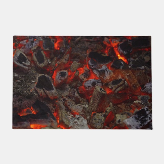 Door Mat with Blaze of bonfire (Front)