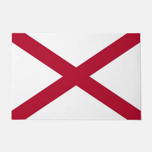 Door Mat with Flag of Alabama, USA