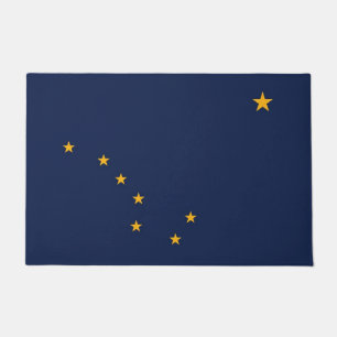 Door Mat with Flag of Alaska, USA