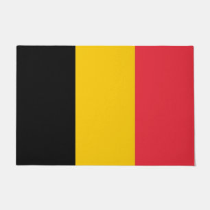Door Mat with Flag of Belgium