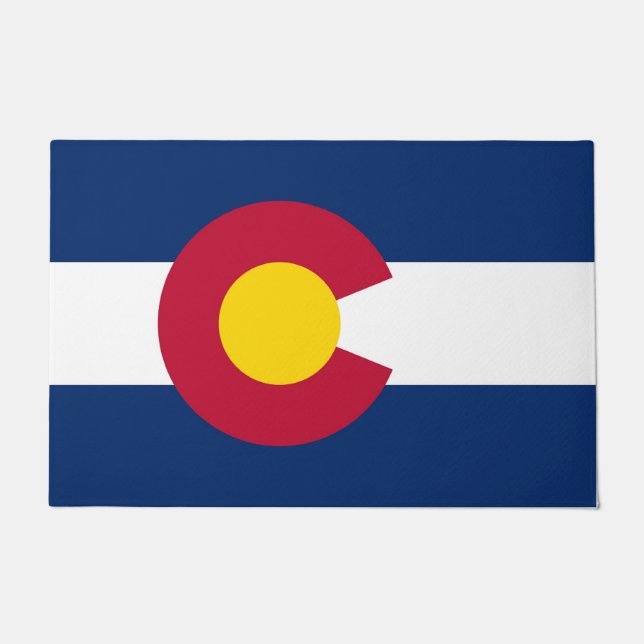 Door Mat with Flag of Colorado State, USA (Front)