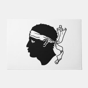 Door Mat with Flag of Corsica