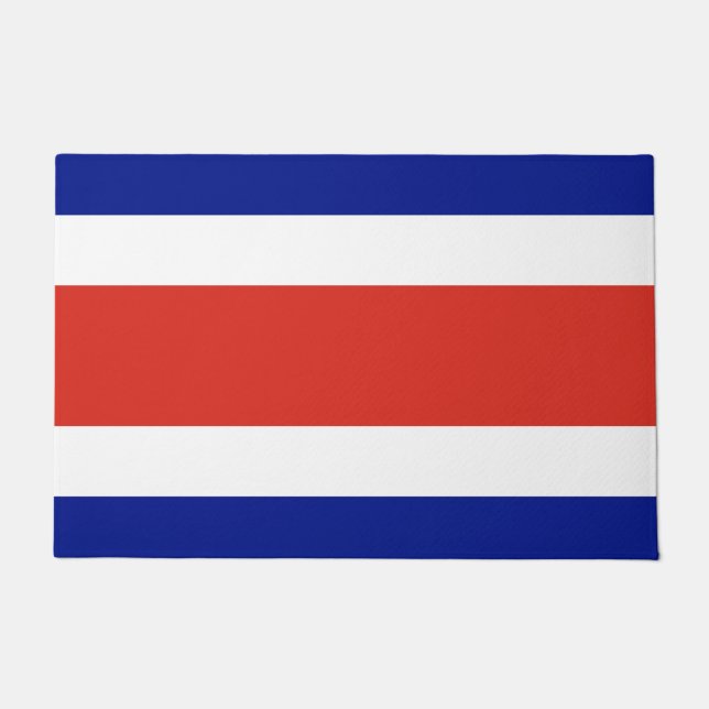 Door Mat with Flag of Costa Rica (Front)