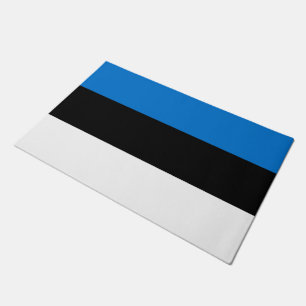 Door Mat with Flag of Estonia