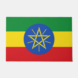 Door Mat with Flag of Ethiopia