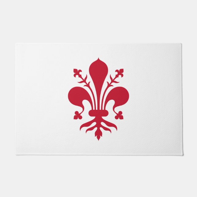 Door Mat with Flag of Florence, Italy (Front)