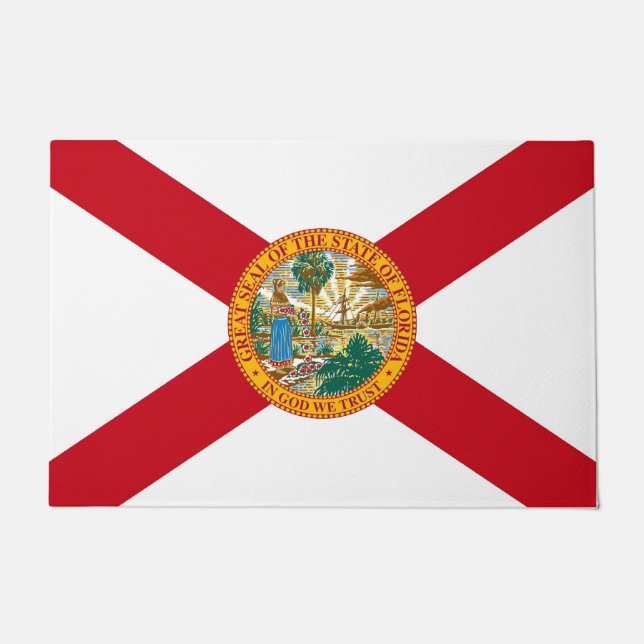 Door Mat with Flag of Florida State, USA (Front)