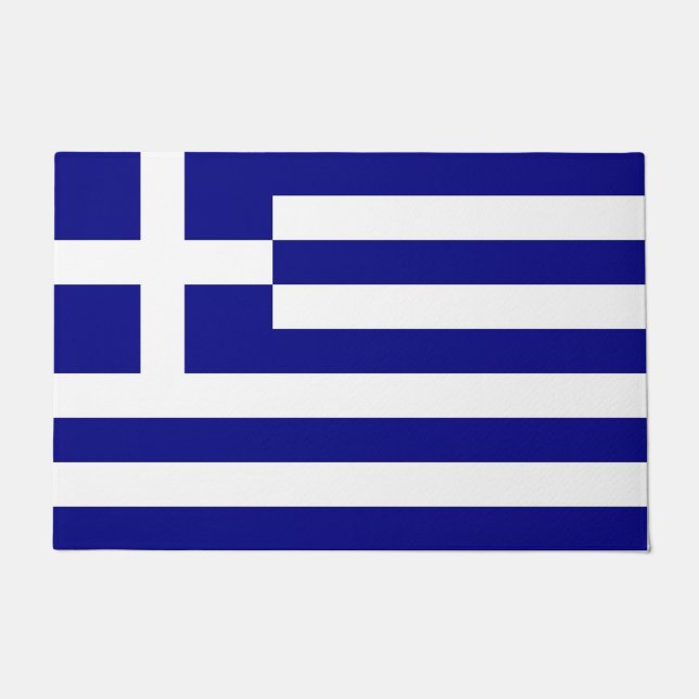 Door Mat with Flag of Greece (Front)