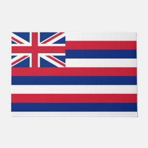 Door Mat with Flag of Hawaii State, USA
