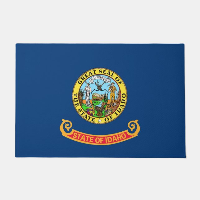 Door Mat with Flag of Idaho State, USA (Front)