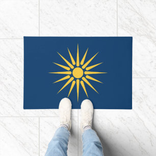 Door Mat with Flag of Macedonia, Greece