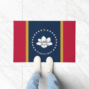 Door Mat with Flag of Mississippi State, USA