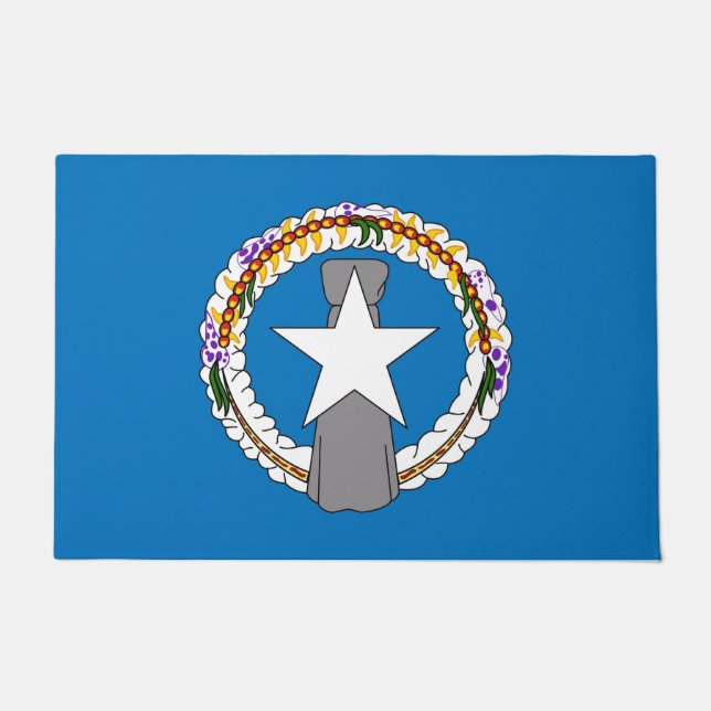 Door Mat with Flag of Northern Mariana, USA (Front)