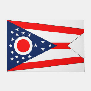 Door Mat with Flag of Ohio State, USA