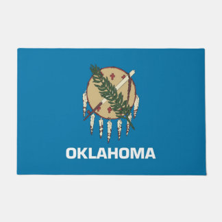Door Mat with Flag of Oklahoma State, USA