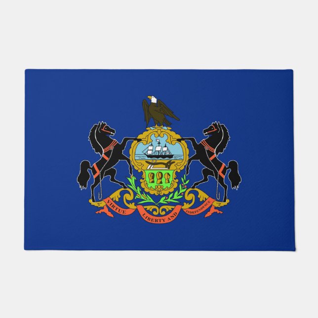 Door Mat with Flag of Pennsylvania State, USA (Front)