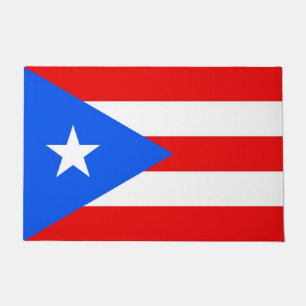 Door Mat with Flag of Puerto Rico, USA