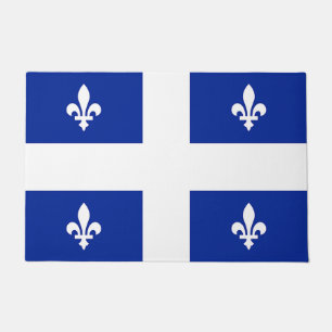 Door Mat with Flag of Quebec, Canada