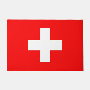 Door Mat with Flag of Switzerland