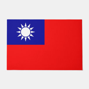 Door Mat with Flag of Taiwan