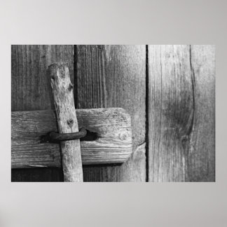 Door of old barn 4 poster