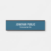 Door Sign Elegant Modern Ocean Blue Template