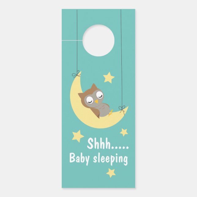 Door sign, to keep it quiet for the baby door hanger (Front)