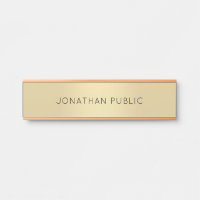 Door Signs Custom Modern Elegant Gold Template