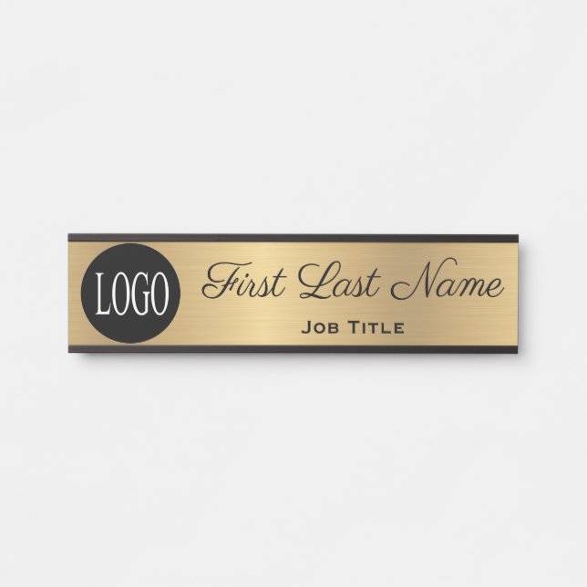 Door Signs for Office Door Sign Gold Logo (Front)