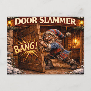 Door Slammer Icelandic Yule Lad Postcard