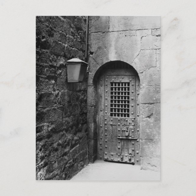 Door to Newgate Prison Postcard (Front)