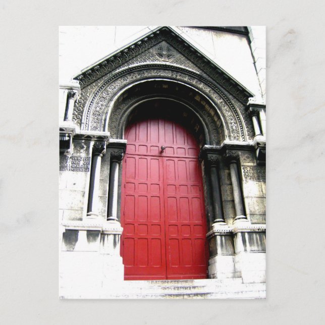 Door to Sacre Coeur Postcard (Front)