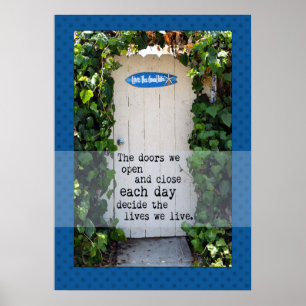 Door We Open door photograph Poster